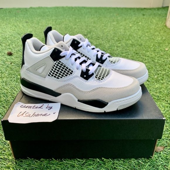 Nike Air Jordan 4 retro military black PS preschool - Picture 2 of 4
